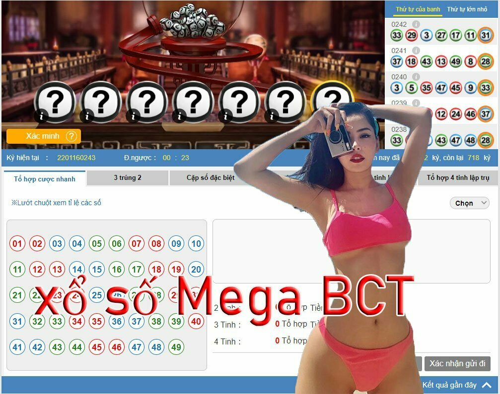 Cách chơi xổ số Mega BCT online