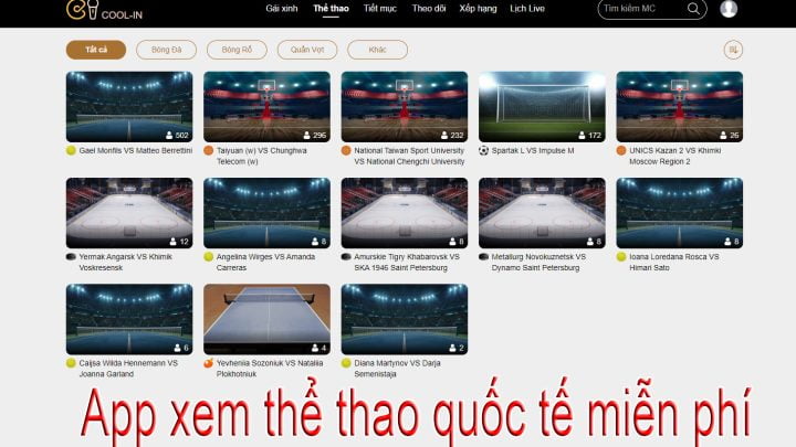 App xem thể thao quốc tế miễn phí