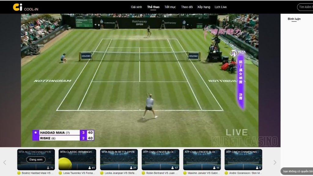 Trang web phát sóng trực tiếp tennis miễn phí!