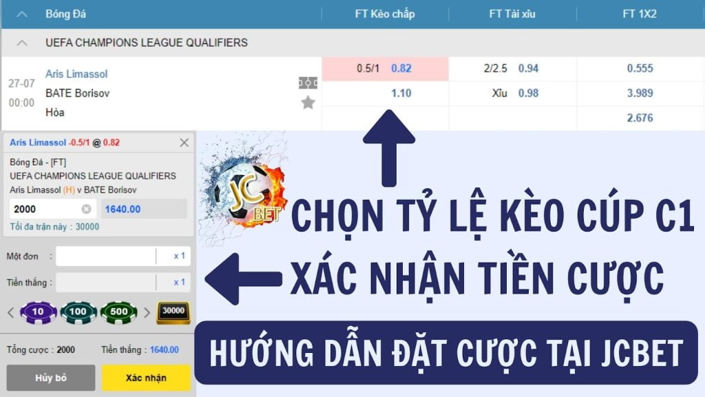 Cá cược trực tiếp cúp C1