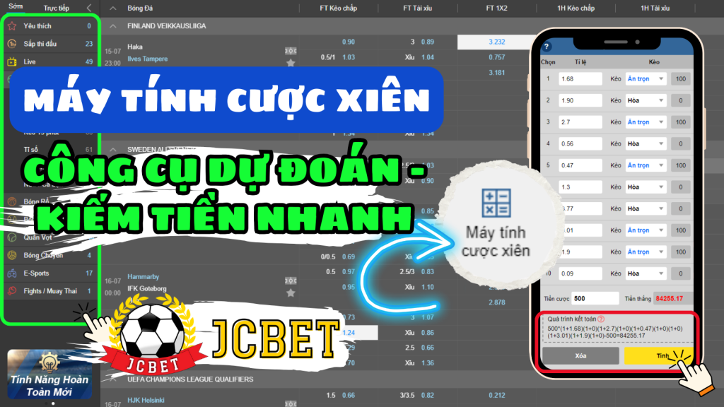 Máy tính cược xiên